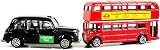 TB Diecast London Bus and Taxi Set Souvenir Moving Wheel Action view 5