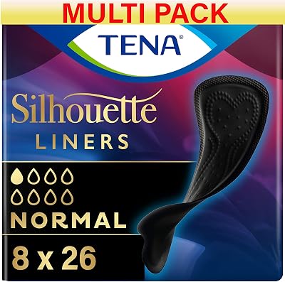 TENA Silhouette Noir Liners Normal 8x26 Black Discreet Protection