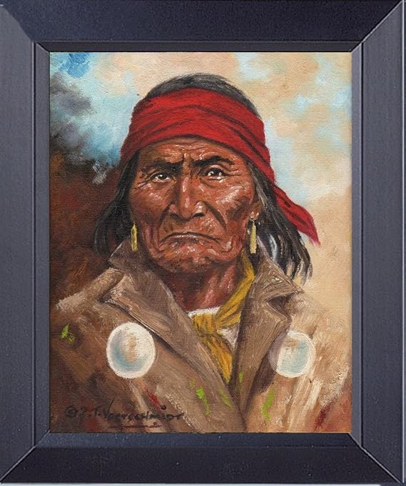 Native American Indian Framed Art 16" X 20"The