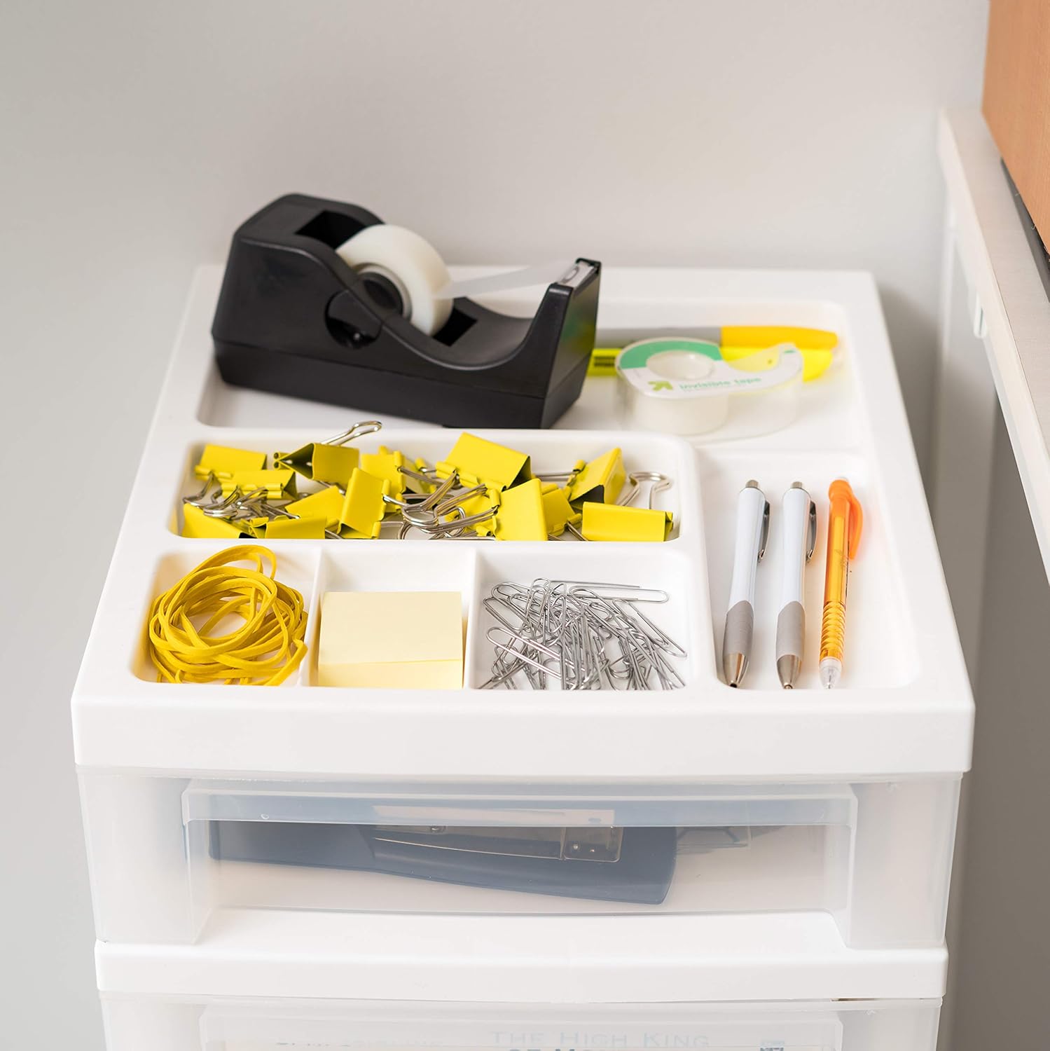 IRIS USA MC-360 Plastic Storage Drawer, Rolling Cart with Organizer Top, 6, White: Home & Kitchen