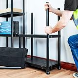 TekBox Garage Storage Shelves Black Plastic 3 4 or 5 Tier Unit view 5