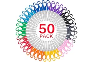 Toidgy 50 Pack Kids Scissors, 5 Inch Scissors Bulk for School, Blunt Tip Scissors for Kids Student Teacher,Kids Safety Scissor for Preschool Classroom Office Home,School Supplies Craft Cutting Paper