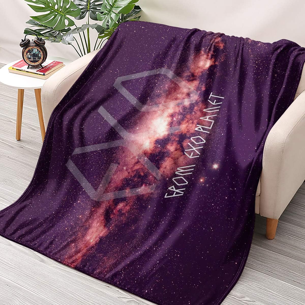 NBBZ Kpop EXO Flannel Throws Blankets Couch Sofa Fuzzy Blanket for Traveling Camping Home (70" x 90" / 180cm x 230cm)