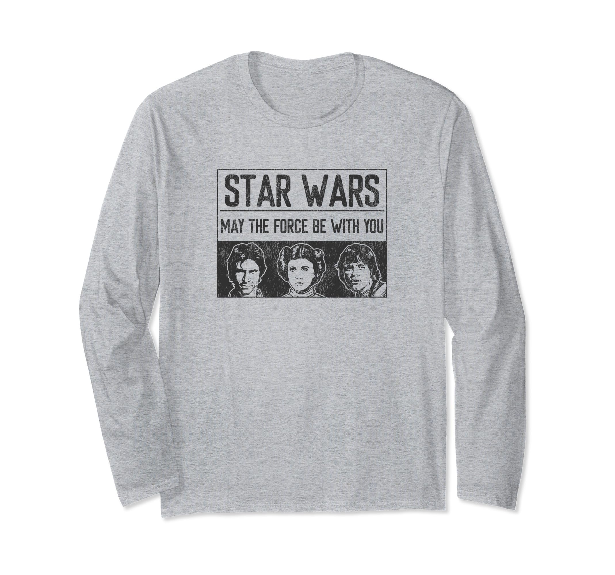 Star Wars Han Solo, Luke & Leia May The Force Be With You Long Sleeve T-Shirt