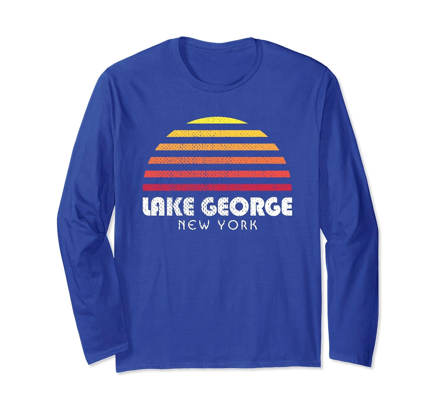 Lake George NY Long Sleeve Shirt Retro Vintage Style Sunset- TPT