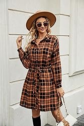 Blooming Jelly Womens Plaid Shirts Flannel Long