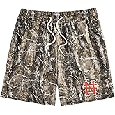 VIPWOLF Men's Camo Shorts Y2K Letter Graphic SweatShorts Drippy Streetwear Shorts