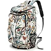 Gym Duffle Bag Backpack with Shoe Compartment,4 ways Travel Backpack for Women and Men,Multi-Functional Weekender bag with Waterproof Layer&Laptop Compartment for Fitness, Travel,Camping