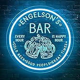 Custom Neon Bar Signs for Home Bar, Handmade Dimmable Personalized Bar Signs, Durable Neon Beer Signs for Man Cave, Bar Led Light Up Sign For Men Dad Gift Business