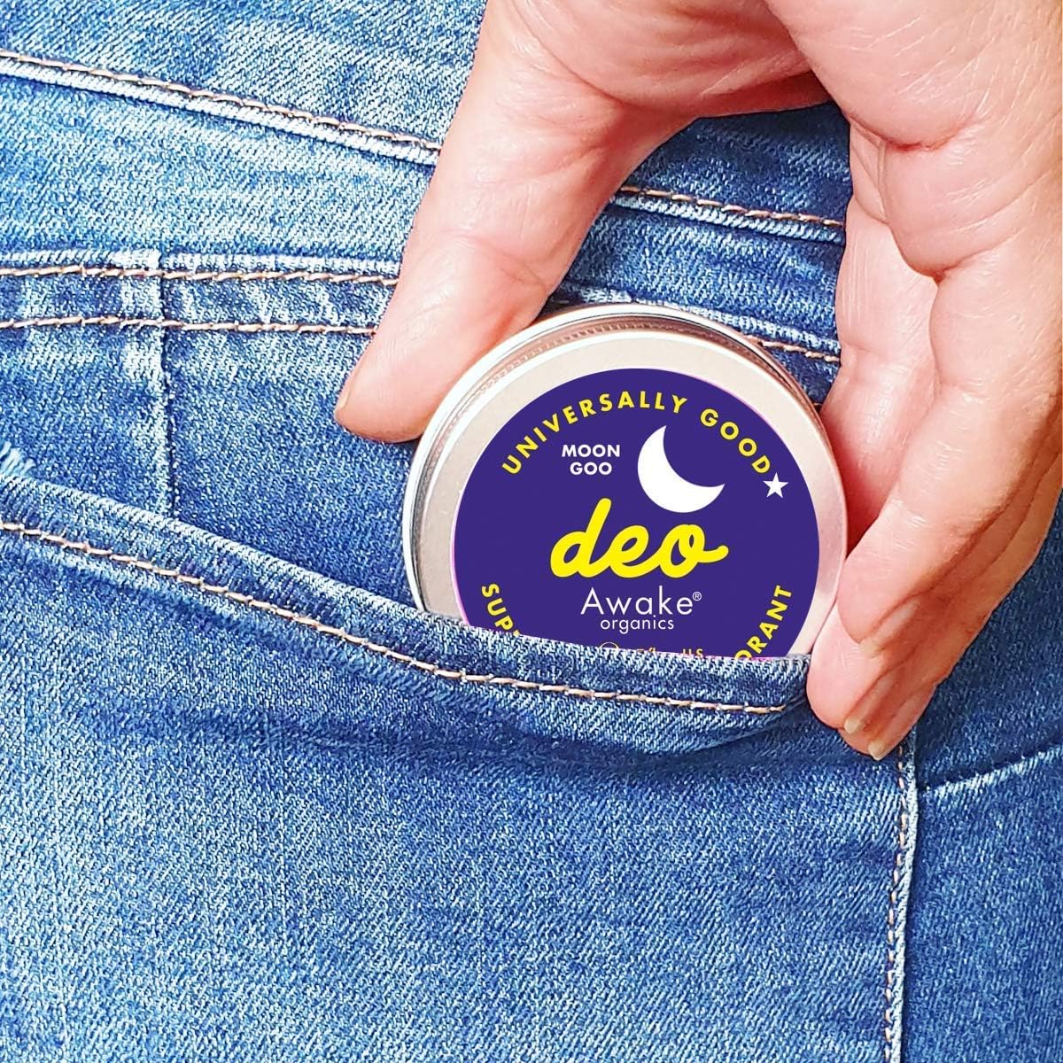 Awake Organics DEO, Natural Plastic Free Deodorant Balm, Moon Goo, Lavender & Lemongrass, Aluminium Free - Image 3
