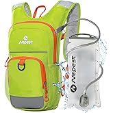 Nepest Kids Hydration Backpack, Mini Water Backpack with 1.5L Water Bladder for Hiking Cycling Running
