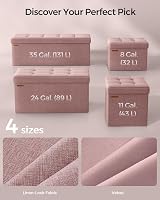 SONGMICS Mazie Collection Storage Ottoman Bench 76 cm Jelly Pink LSF047R51 view 6
