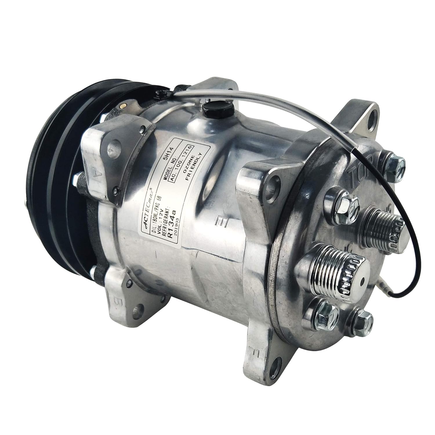 Actecmax Universal A C Compressor With 2pk Clutch 508 V Belt Style 5h14 R134a Rear Exit Replacement Parts Automotive Rayvoltbike Com