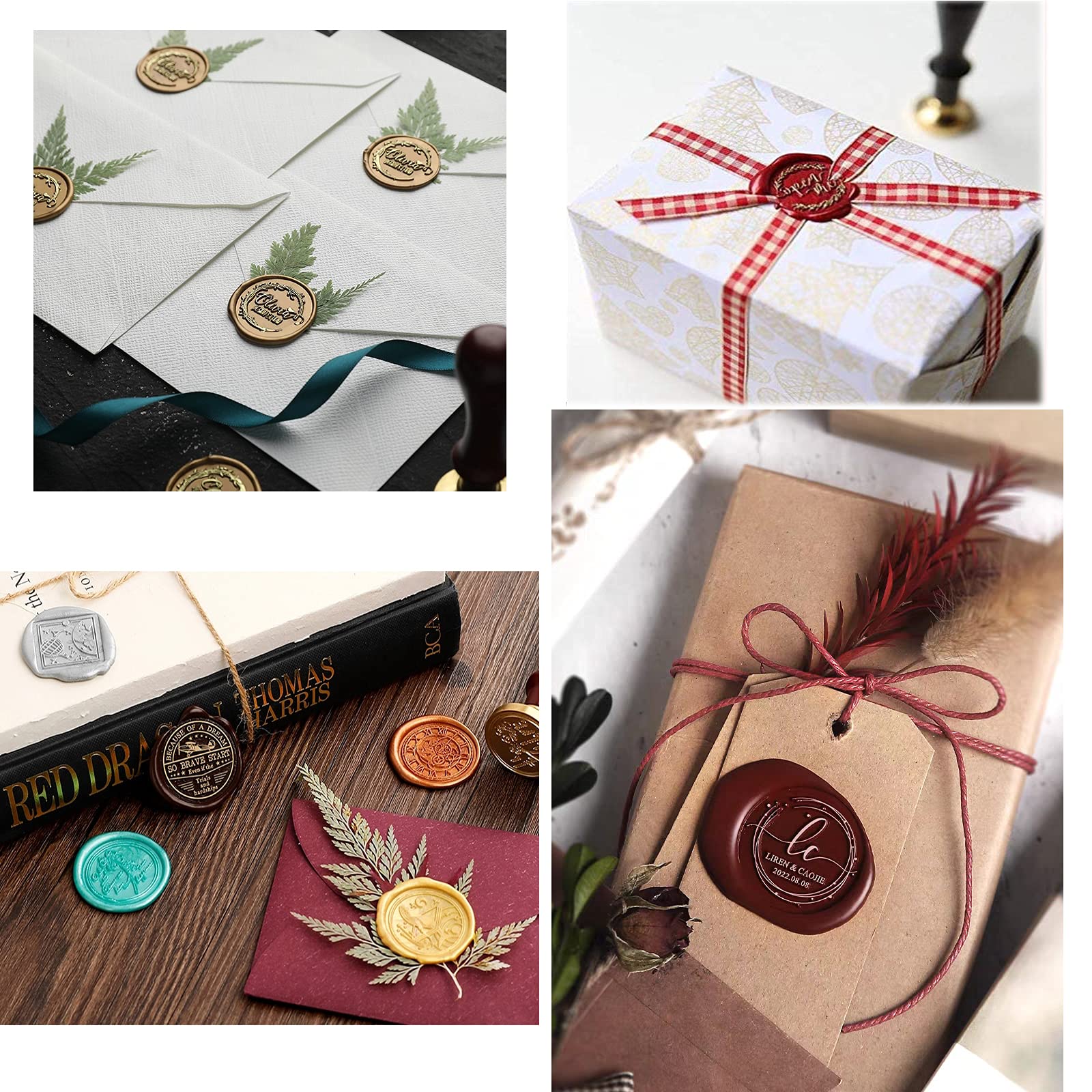 12 Pieces Sealing Wax Sticks with Wicks for Letter Seal Wax Stamp,Wedding Invitations, Packaging Decoration,Christmas Gift Ideas (Color)