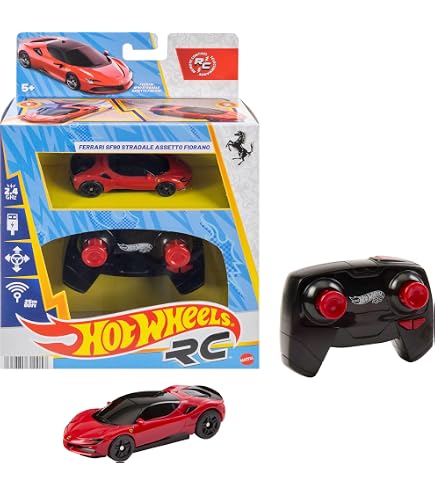 Amazon.com: Hot Wheels Toy Car RC, 1:64 Scale Remote- Control The