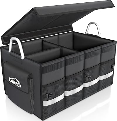 Oasser Car Boot Organiser Trunk Organizer 65L 60x35x30cm 1680D Waterproof
