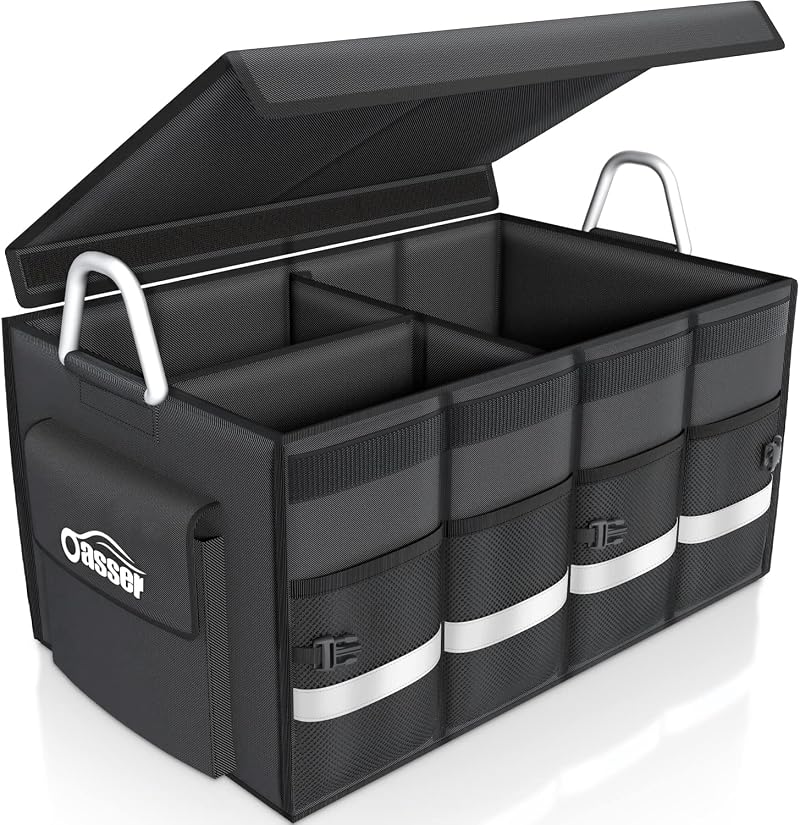 Oasser Car Boot Organiser Trunk Organizer 65L 60x35x30cm 1680D Waterproof