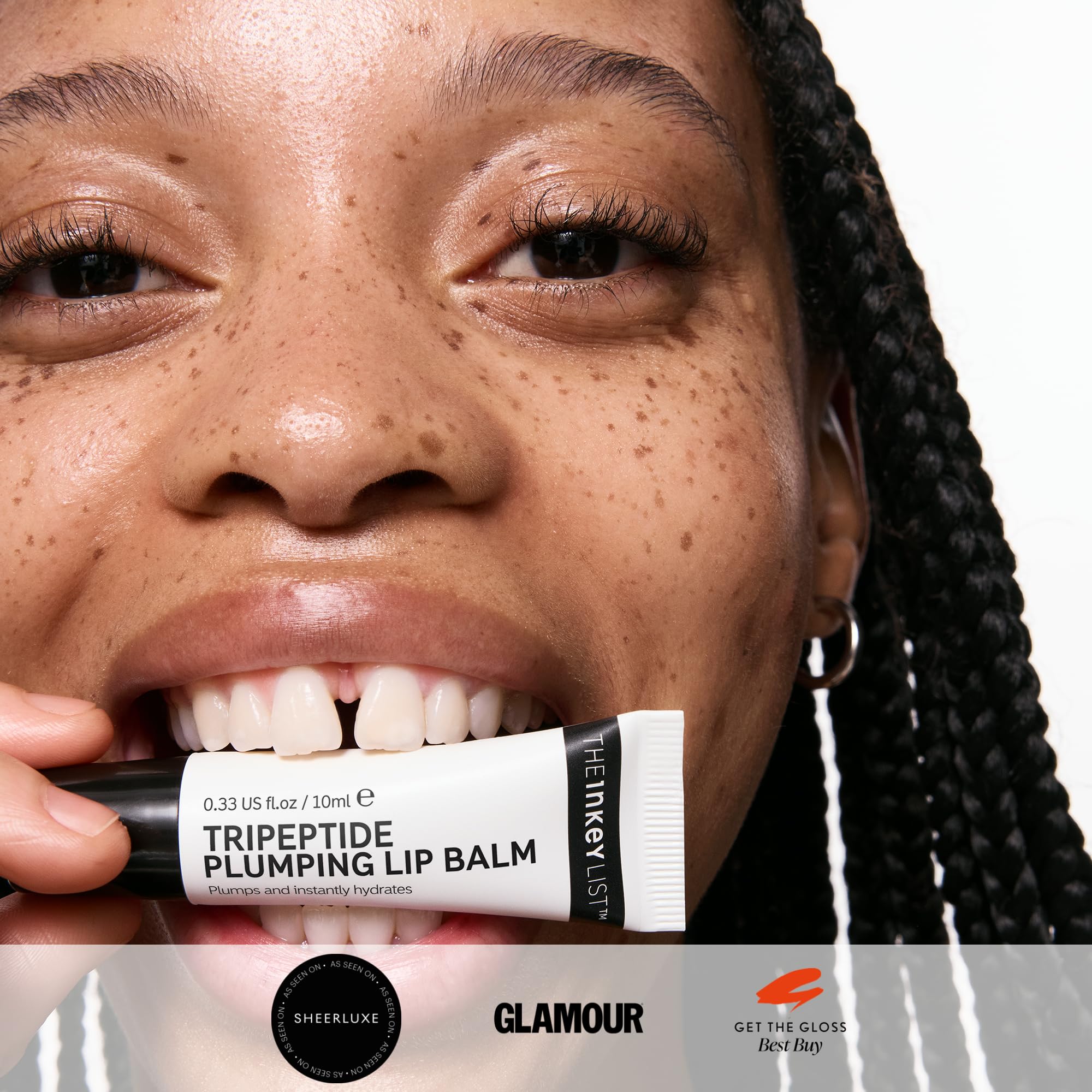 The INKEY List Tripeptide Plumping Lip Balm 10ml, Clinically Proven Plumping Tinted Lip Care, Hydrates Dry Cracked Lips, Vegan & Cruelty Free, Berry Tint