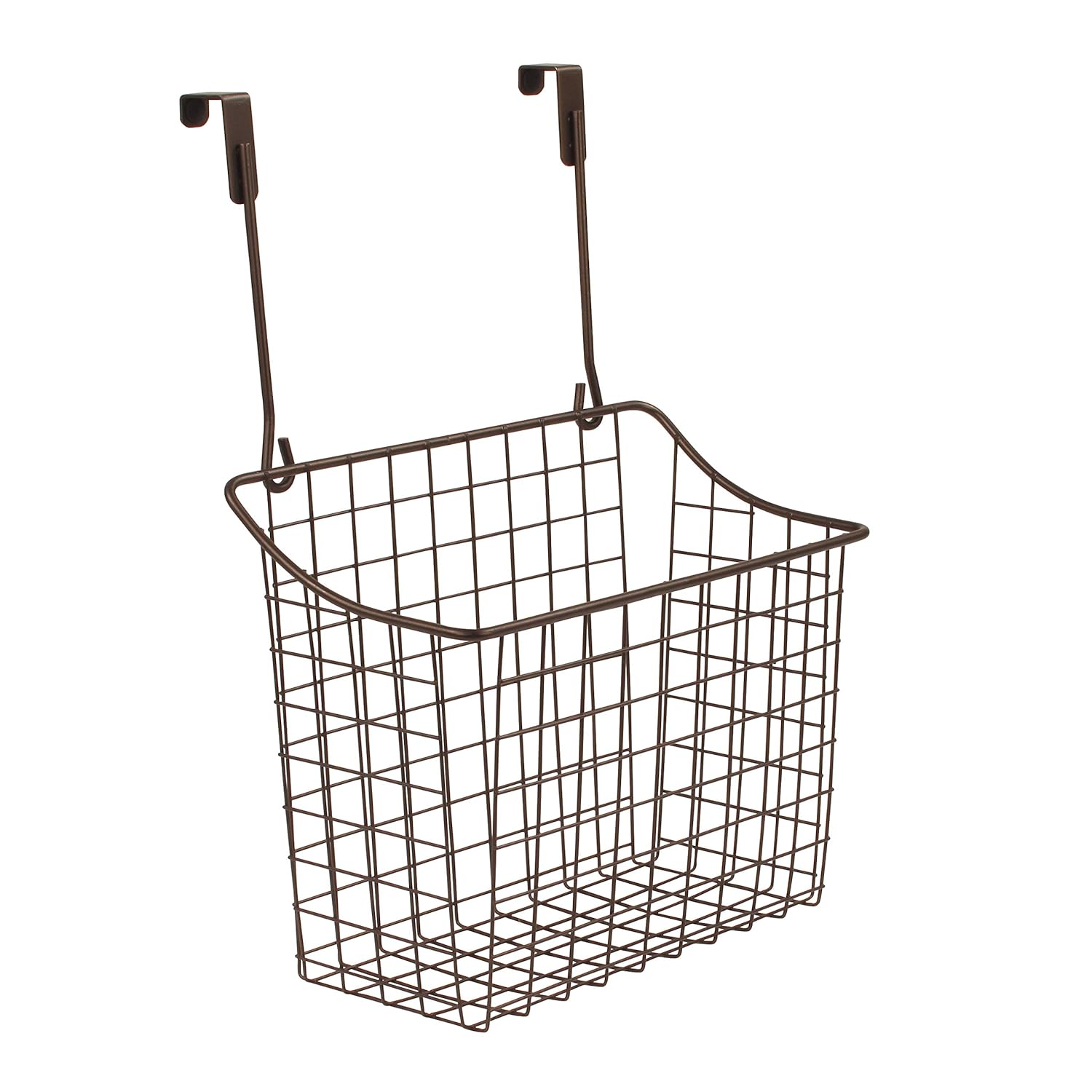 Spectrum Diversified Grid Storage Basket, Over The Cabinet, Steel Wire Sink Organization for Kitchen & Bathroom, Large, Bronze - Home Storage Baskets