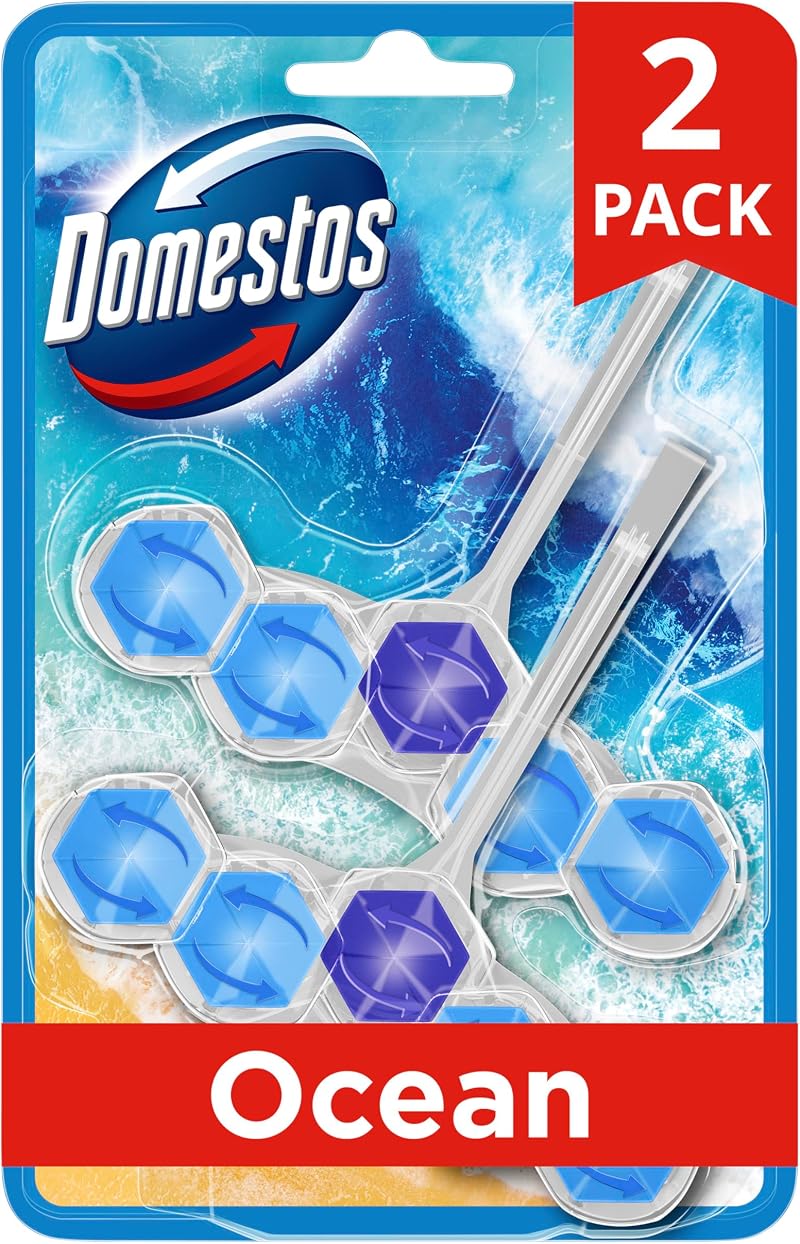 Domestos Power 5 Ocean Toilet Rim Block 2x50g 300 flushes