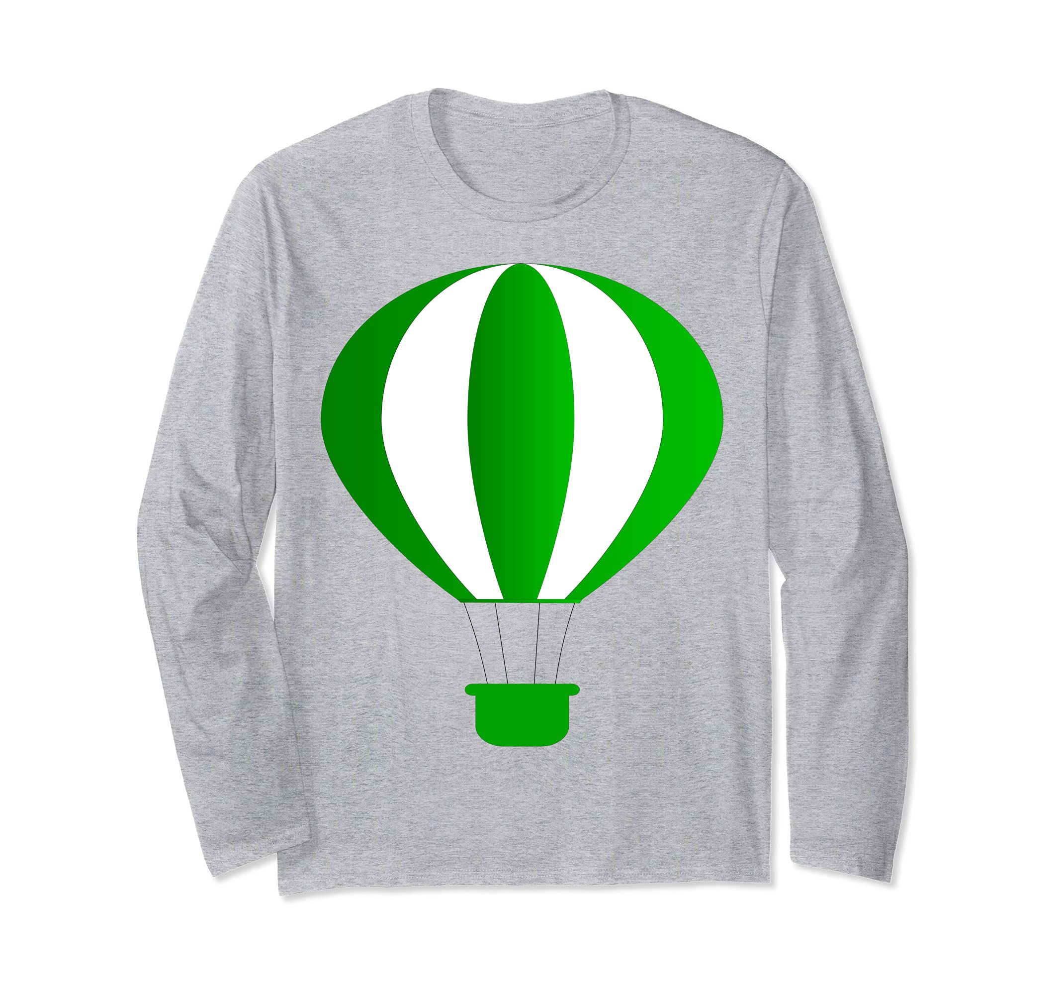 Green Hot Air Balloon Long Sleeve T-Shirt
