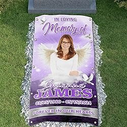 44memory Custom Memorial Grave Blanket Photo