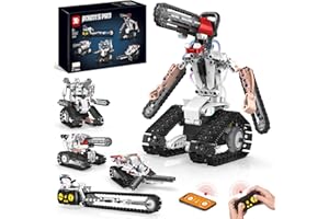 DIEBA Assembly Blocks, 5 in 1 Robot Building Toys, STEM Chainsaw Man Programmable Robot for Kids Ages 6-12, Remote & APP Rech