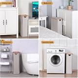 iEGrow 65L Slim Laundry Basket with Removable Inner Bag Bamboo Handles Lid view 6