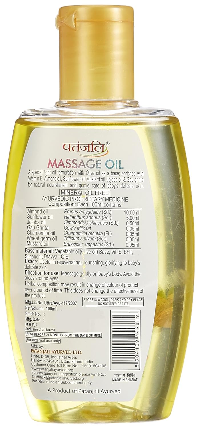 patanjali shishu massage oil