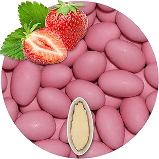 EinsSein 0,5kg Schokomandeln Erdbeere rosa matt Hochzeitsmandeln Mandeln Hochzeit Taufmandeln Gastgeschenke Zuckermandeln Bonboniere Confetti Badem sekeri Gastgeschenk Zucker Candy Bar Süssigkeiten