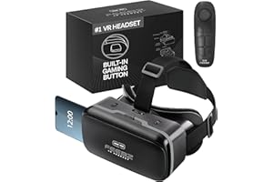 FEEBZ 3D VR Headset for Kids 2.0 + Android Remote - for iPhone & Android Phones | with 3D VR Videos & Apps Links | Virtual Re