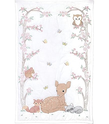 Jack Dempsey Prägung Quilt Top – 101,6 X 152,4 Cm, Dschungel-Muster – Baumwolle/Polyester, Waschbar