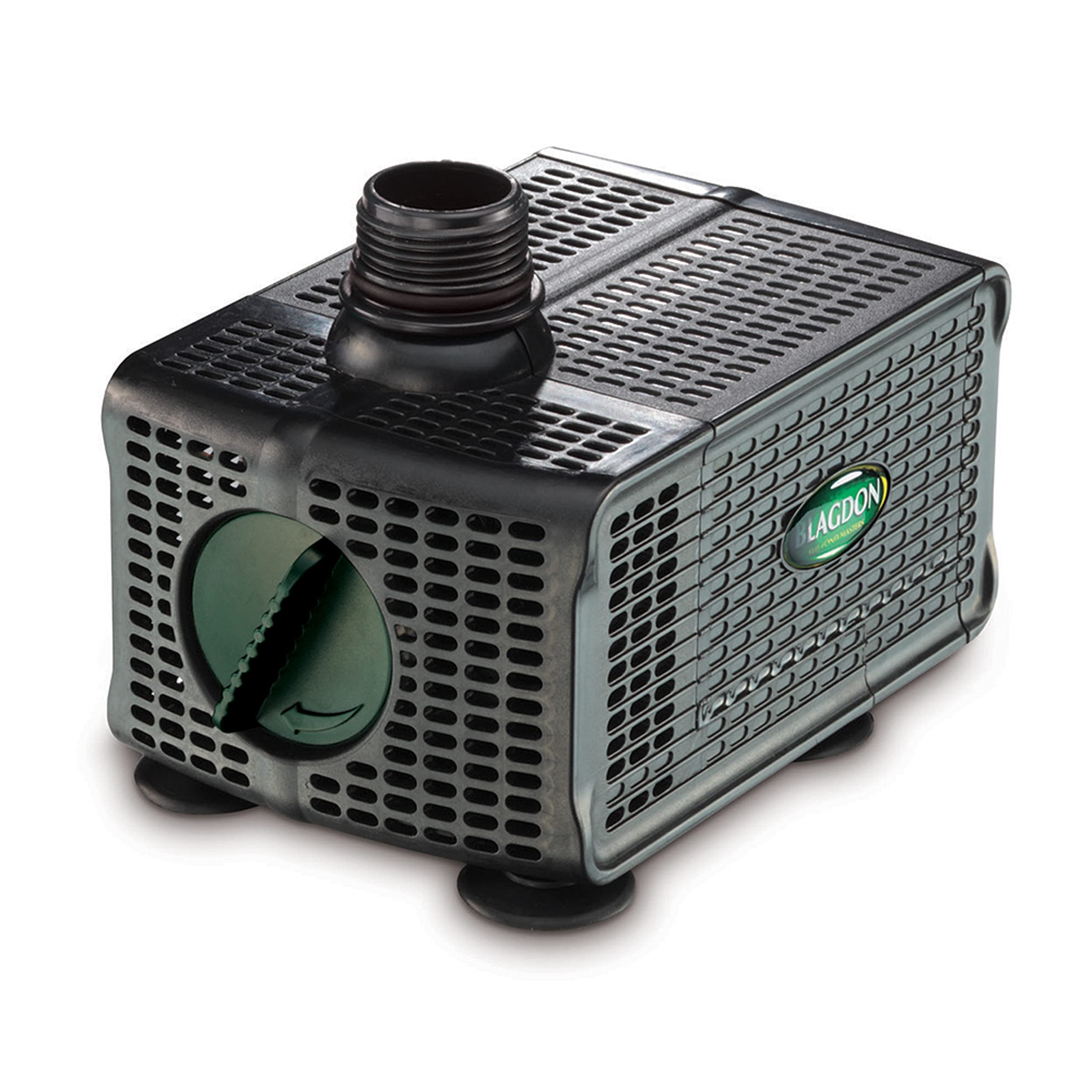 Blagdon Water Feature Pump with Auto Shut Off Sensor Prevents Burnout, Adjustable Flow Control, Reduced Cleaning, 3 Hose Fitting Adaptors, Pumps up to 2000 Litres/Hour, Max Pumping Height 1.8m