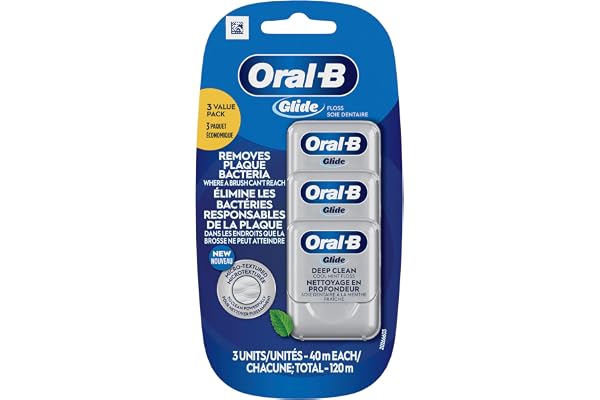 Oral-B Glide Deep Clean Cool Mint Dental Floss, Value 3 Pack (40m Each)