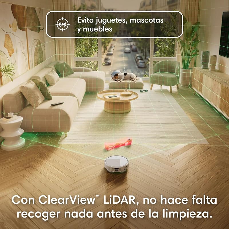 Roomba Plus 416 Combo e Base AutoWash, Aspirador e Esfregão, Acessórios Extra, 20000Pa, Esfregona Extensível, Esfregonas DualClean Levantáveis, Secagem a Quente, LiDAR Clearview, 90 dias de Autonomia, Branco