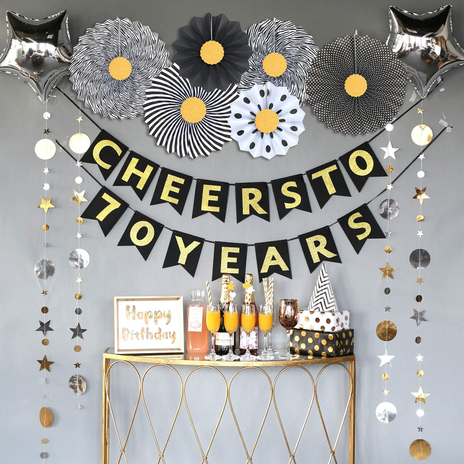 70th birthday decorations for woman