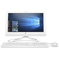 HP 20-inch All-in-One Computer, Intel Celeron J4005, 4GB RAM, 1TB Hard Drive, Windows 10 (20-c410, White) - 3KZ89AA#ABA