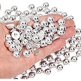 Chuyau 250PCS 12mm Silver Flatback Pearls for Crafting Jewelry Making Round Half Pearls for Making DIY Scrapbook Shoes Clothes Cup Nail Wedding Art Decoration