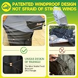Enzeno Garden V-Shape Furniture Cover 420D Waterproof 255x255x87cm view 5