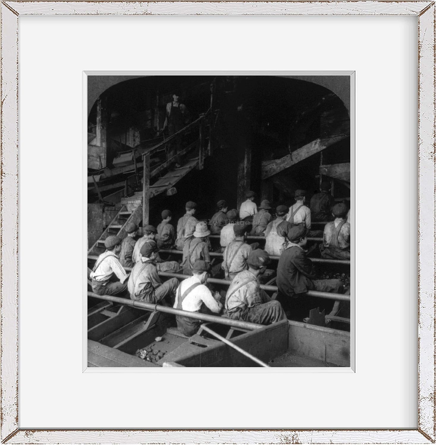 Photographs - INFINITE PHOTOGRAPHS Photo: Boys picking slate in a great coal breaker, anthracite mines, Pa. | Vintage Black & White