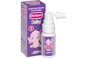 NAVEH PHARMA® Otic Guard Baby - Natural Ear Spray Drops | Organic Herbal Sweet Oil Blend 3 in 1| Itchy Ear, Swimmer's Ear, & Ear Wax Removal | Clogged Ears | 0.5 Fl Oz