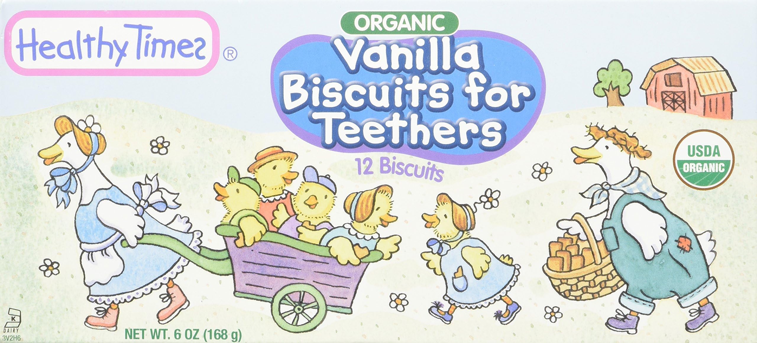 Healthy Times Organic Vanilla Biscuits for Teethers, 6 Ounce