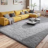 Soft Area Rugs for Bedroom Living Room Plush Fluffy Rug 5x7 Feet, Shag Furry Area Rug Carpet Non Shedding for Nursery Children Kids Girls Room Home Decorative, Gray
