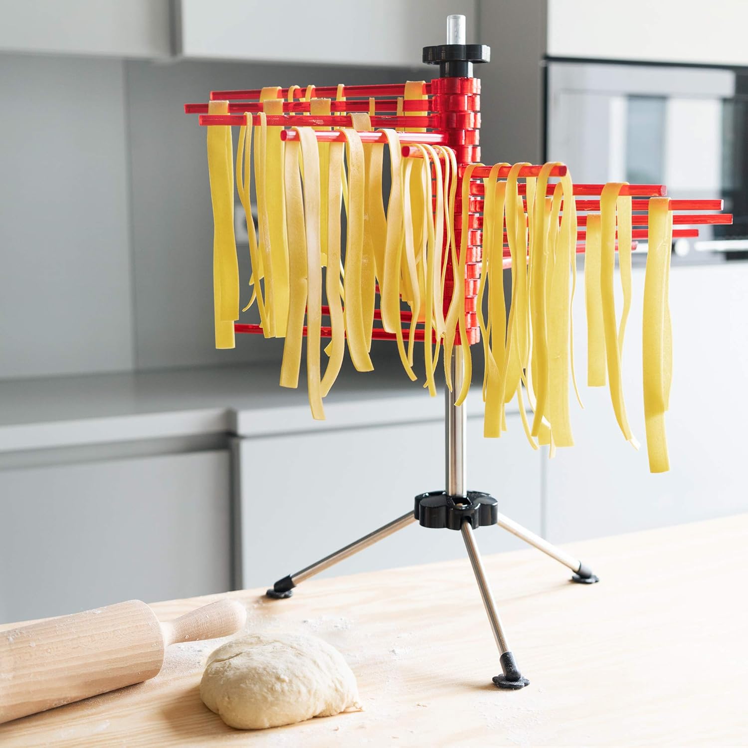 Navaris Collapsible Pasta Drying Rack Tall Spaghetti Noodle Dryer