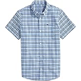 vineyard vines Boys Road Town Tattersall Perf Cotton Shirt