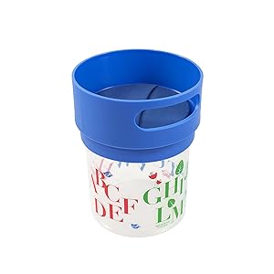 Munchie Mug No-Spill Snack Cup Small Blue, Made in The USA