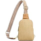 Jonvikki Faux Straw Crossbody Bag for Women Summer Woven Beach Purse Lightweight RFID Blocking Shoulder Bags | Lightweight, RFID Blocking