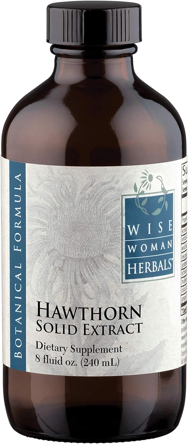 Wise Woman Herbals – Hawthorn Berry Extract Liquid - Extra Strength 4:1 Extract - Alcohol-Free - for Cardiovascular Health and Heart Function - 8 oz