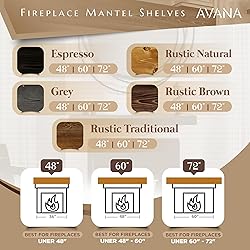 Avana Fireplace Mantel - Wall-Mounted Mantles for