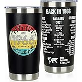 DECZHIYU 60th Birthday Gifts for Women Men - 1966 60th Birthday Decorations Gifts Ideas for Her Him - 60 Year Old Birthday Gift for Men Women Turning 60 Gift Ideas - 20oz Stainless Steel Tumbler